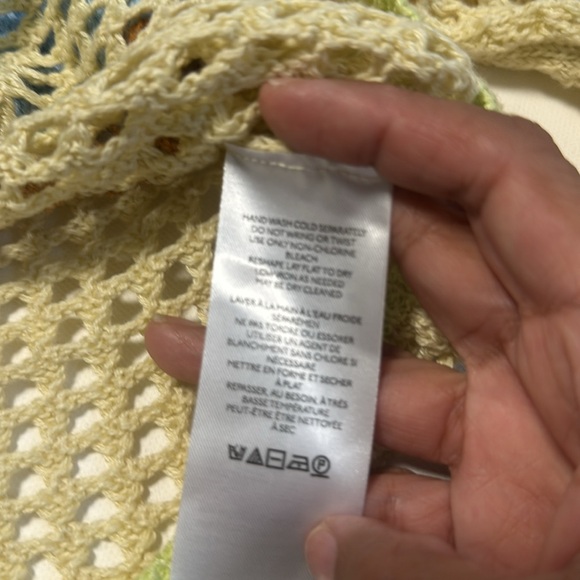 Urban Outfitters Women's Crochet Cropped Bell Sleeve Top Romantic Sexy Boho - Picture 4 of 7